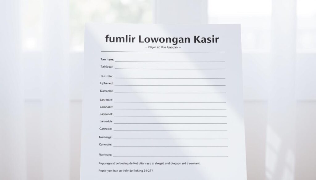 Formulir Lowongan Kasir