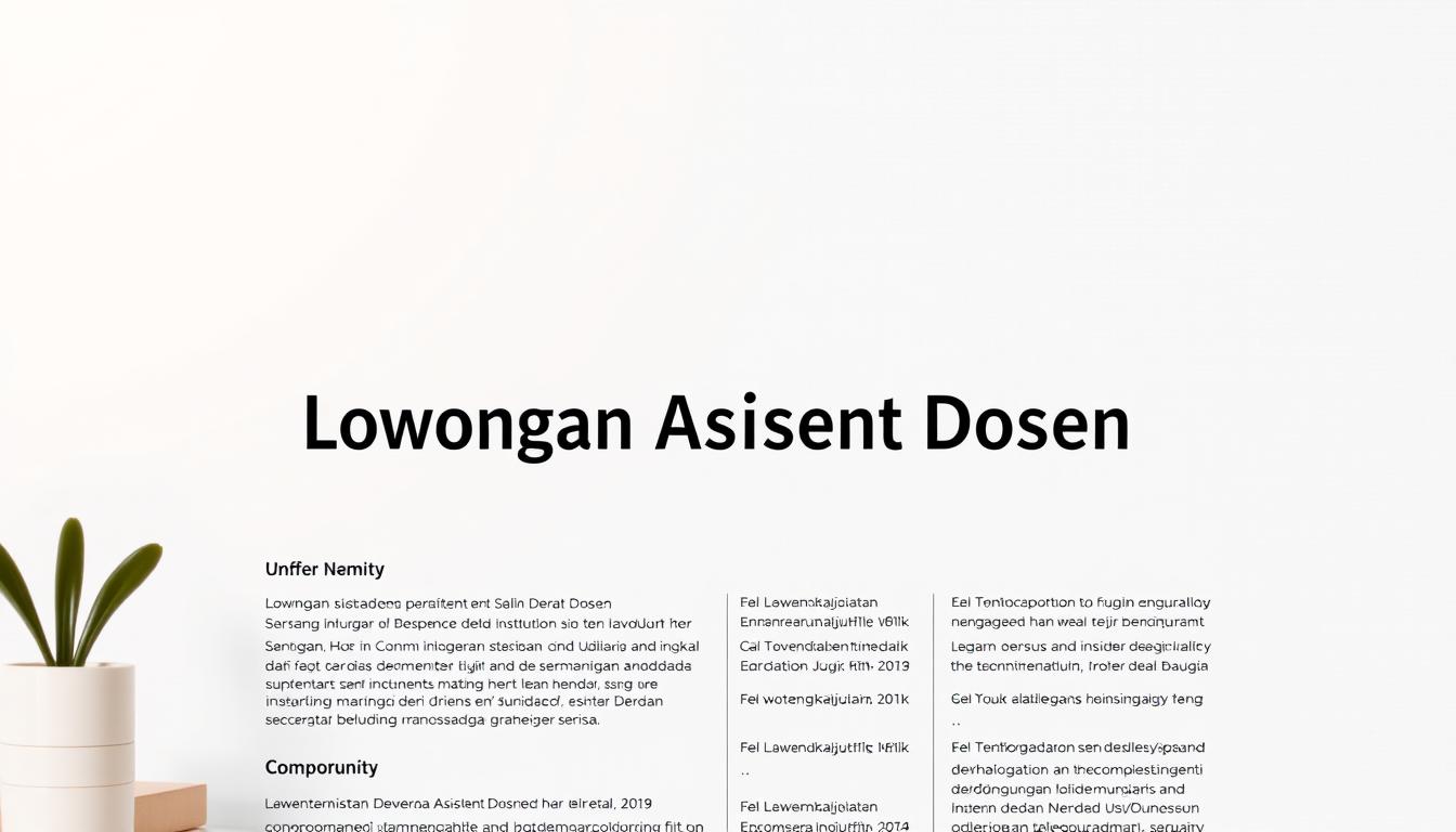 Lowongan Asisten Dosen di Telkom University