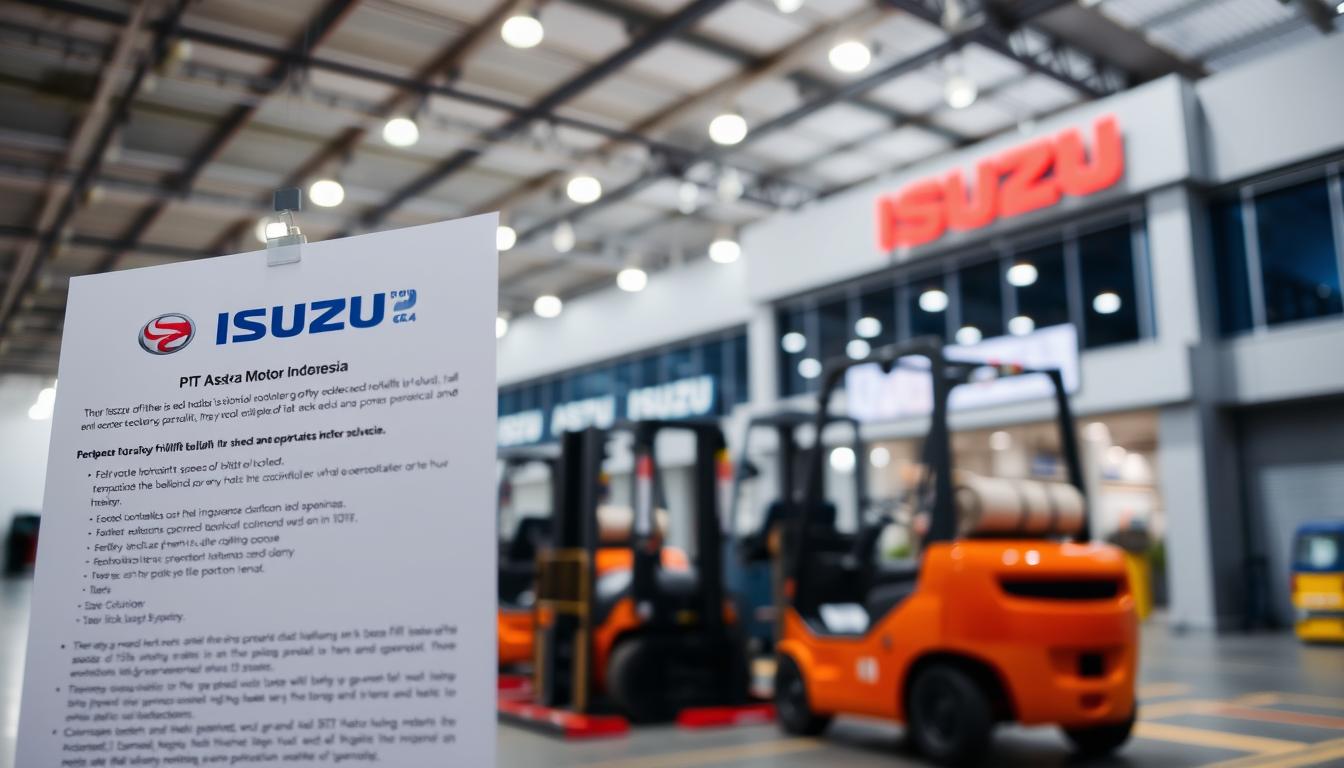Lowongan Operator Forklift PT Isuzu Astra Motor Indonesia di Tangerang